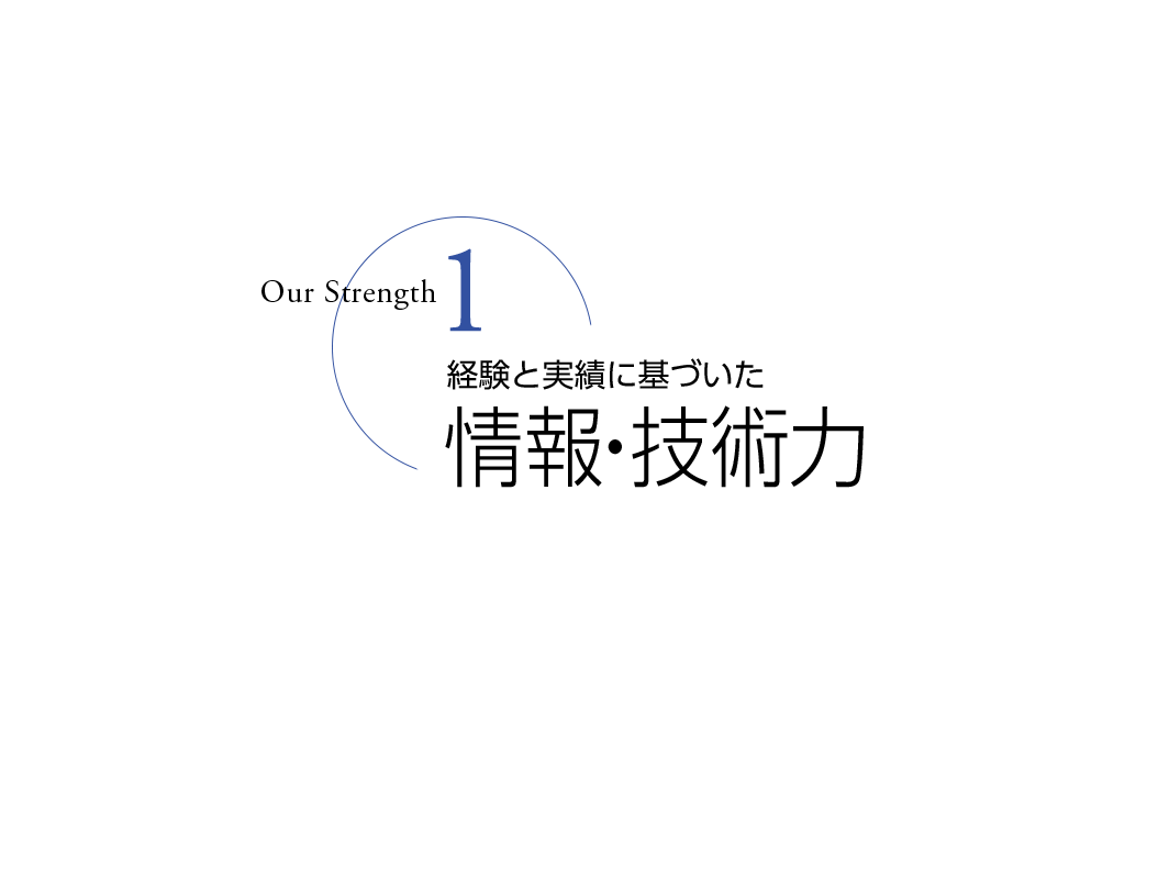 Our Strength 1 - 経験と実績に基づいた情報・技術力